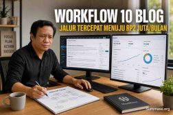 Workflow mengelola 10 blog menuju penghasilan Rp2 juta per bulan