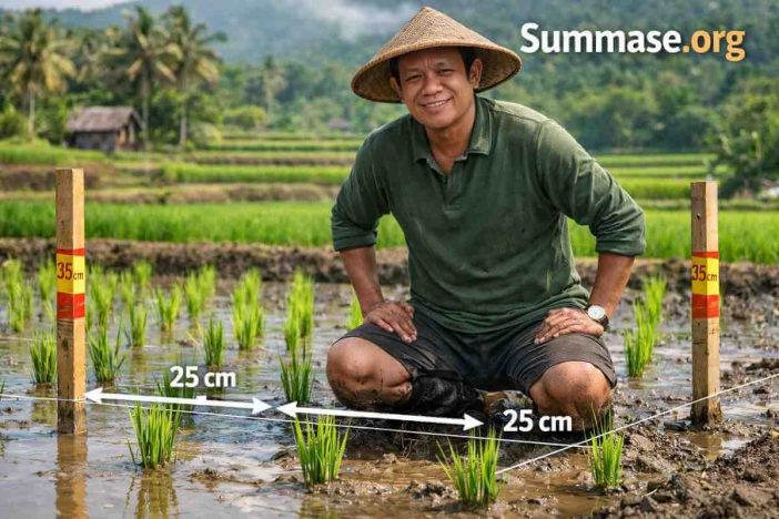 Jarak Tanam Padi yang Paling Ideal