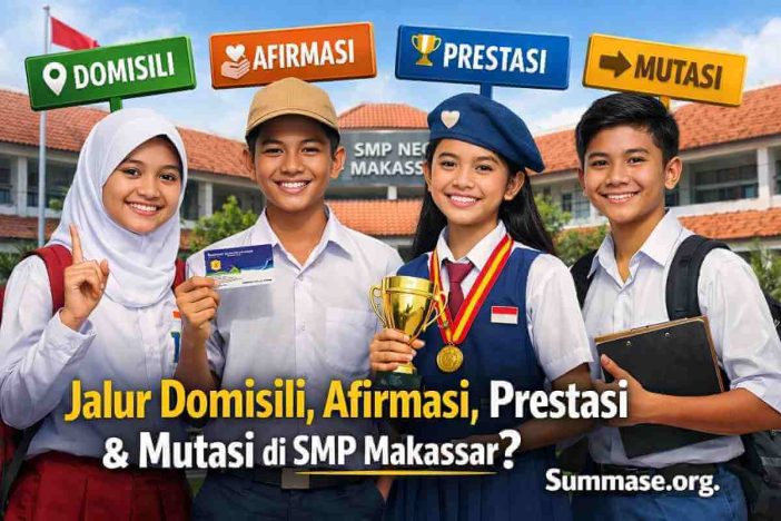 Perbedaan Jalur Domisili, Afirmasi, Prestasi, dan Mutasi di SMP Makassar